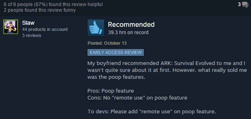 Illustration for article titled Ark: Survival Evolved, As Told By Steam Reviews
